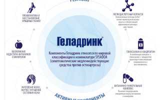 Препарат Геладринк Плюс для лечения суставов и улучшения подвижности
