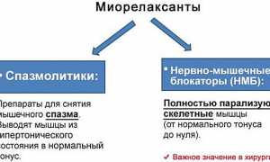 Прием миорелаксантов для снятия мышечных спазмов и улучшения состояния