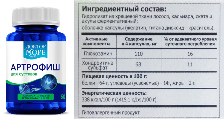 Состав препарата Артрофиш 