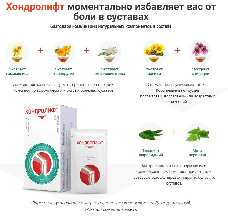 Состав геля Хондролифт