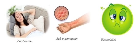 Побочные реакции от Аэртала