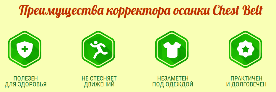 Преимущества корректора осанки Сhest Belt
