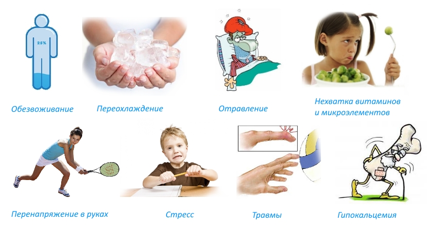 Причины судороги в руке