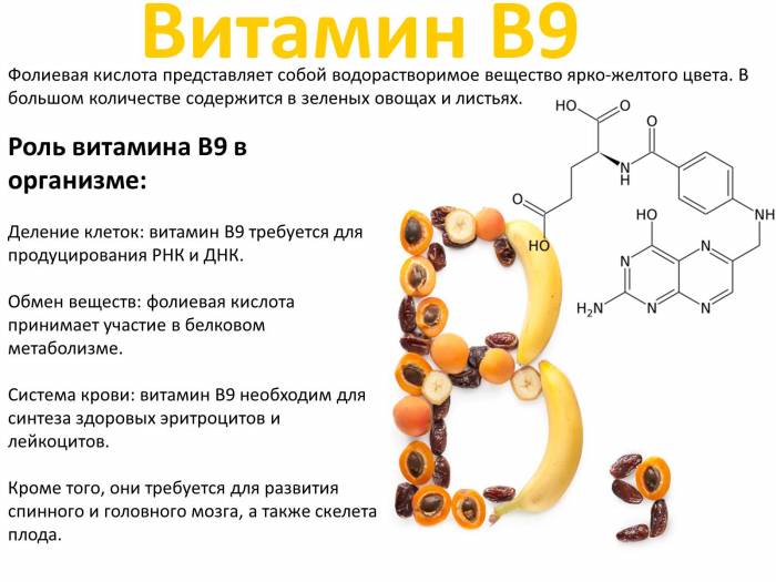 Свойства фолиевой кислоты