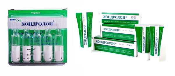 Ампулы и крем Хондролон
