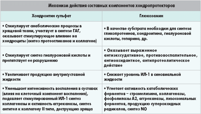 Препараты - хондропротекторы при коксартрозе