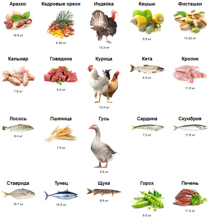Источники никотиновой кислоты