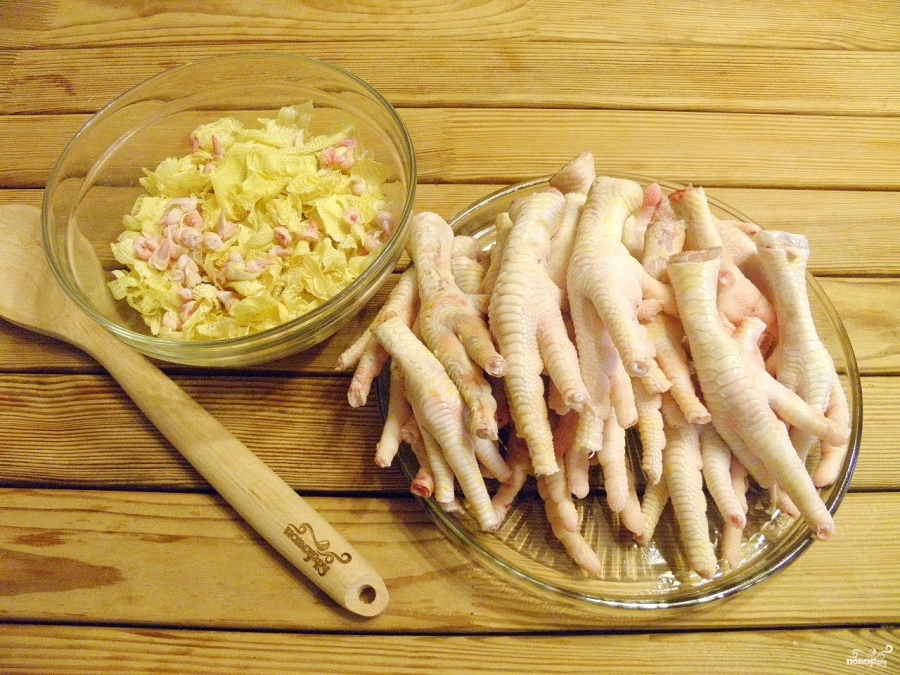 Куриные лапки для холодца