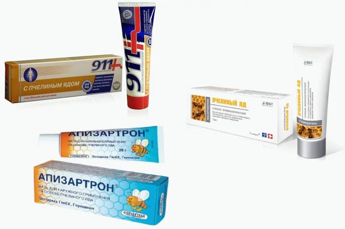 Мази с пчелиным ядом
