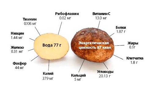 Состав картофеля